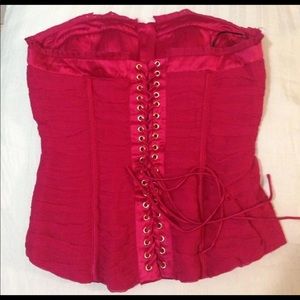 Bebe hot pink boustier NWT